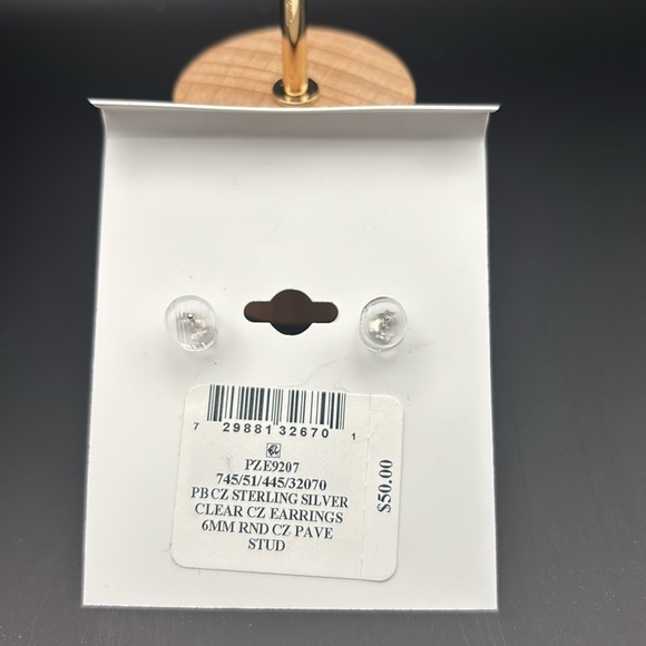 NEW! Giani Bernini Cubic Zirconia & Sterling Silver Necklace Stud Earrings Set - Picture 3 of 6